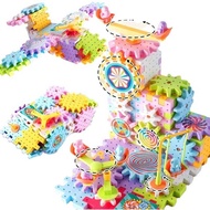 Kids 2 Cb Electric Gear Building Toy Set Motorized Spinning Gears Rail Car Big Bloc