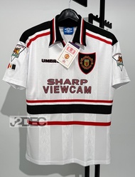 [Retro] เสื้อฟุตบอลย้อนยุค แมนยู Away เยือน คอปก 1997-1998 สีขาว พร้อมชื่อเบอร์ Beckham7