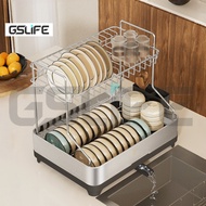 GSlife Stainless Steel 304 Dish Rack Rak Pinggan Mangkuk Tahan Karat Kitchen Dish Drying Rack