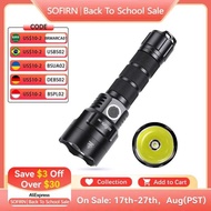 Sofirn C8G Powerful LED Flashlight 21700 SST40 18650 With Power Indicator Lantern Torch 2 Groups Ram