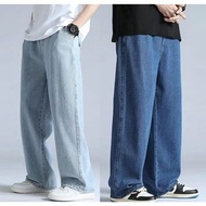 mens fashion baggy pants wide leg jeans loose pants over size denim pants for mens