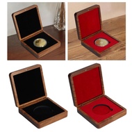 [tenlzsp0bc] Presentation Case for Coins, Collector's Case, Wooden, Commemorative Box for Challenge 