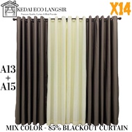 X14 Ready Made Curtain Siap Jahit, LANGSIR RAYA MIX COLOUR Kain Tebal (Free Eyelet / Free Ring )Blackout 85%