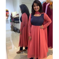 Georgette Gown with Embroidery