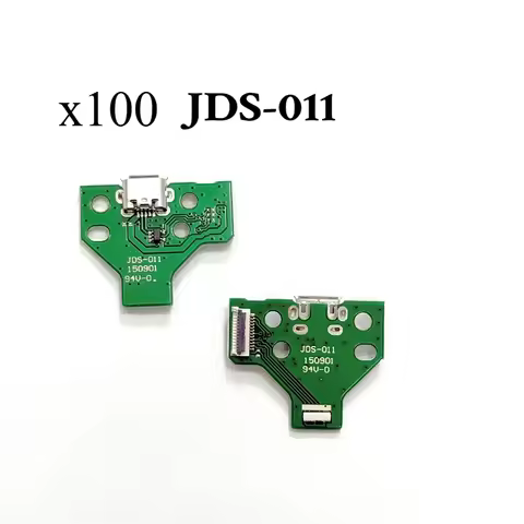 100Pcs/Lot USB Charging Port Socket PCB Board With Flex Cable For PS4 DualShock 4 Controller JDS‑011