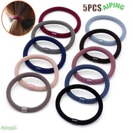 NG1ZX 5PCS Hair Ties, Mix Color Knitted Scrunchies, Durable Styling Decoration High Elastic Hair Ban