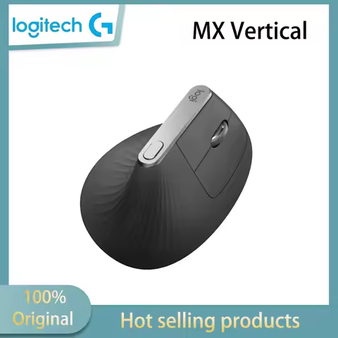 Logitech MX Vertical Wireless Mouse – Ergonomic Design Reduces Muscle Strain, Move Content Between 3