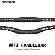 Zipp Black matte  MTB Handlebar Flat/Riser carbon fiber Handlebar 31.8*600-760mm Bike Accessories