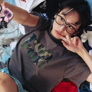 RONRON PATTERN LOGO BASIC FIT T-SHIRT