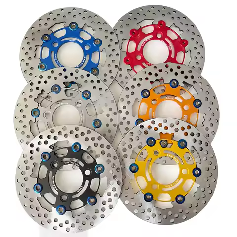 Universal 220mm Motorcycle Brake Disc Float Disk Rotor Brake Caliper 3 Hole Front Rear Wheel for Yam