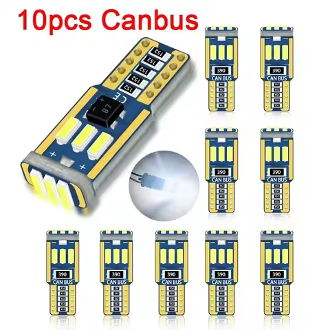 10pcs Canbus T10 Led W5W Led Car Interior Lights 9led 4014smd No Error 194 168 Reading Dome Light In