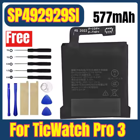 NEW 3.88V 577mAh SP492929SI Watches Batteries for TicWatch Pro 3 GPS Wear OS Smartwatch WH11013 + To