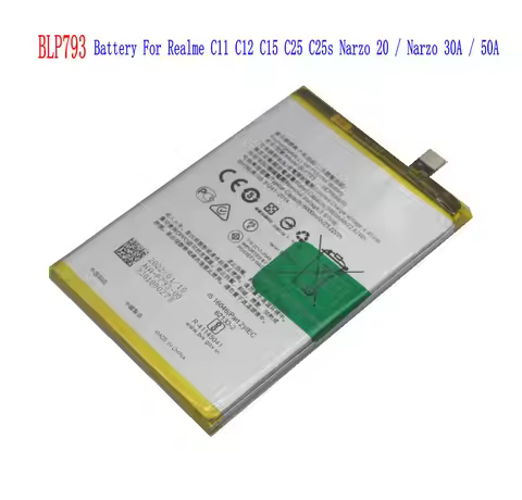 1x New 6000mAh 23.22Wh BLP793 Phone Battery For Oppo Realme C11 C12 C15 C25 C25s Narzo 20 / Narzo 30