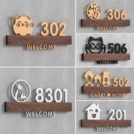 XIILAN Home Life Household House Number Plate Customized Light Luxury House Number 3d Creative Cute 