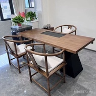 Suspension Creative Living Room Integrated Rectangular Solid Wood Large Board Dining Table Table Neg