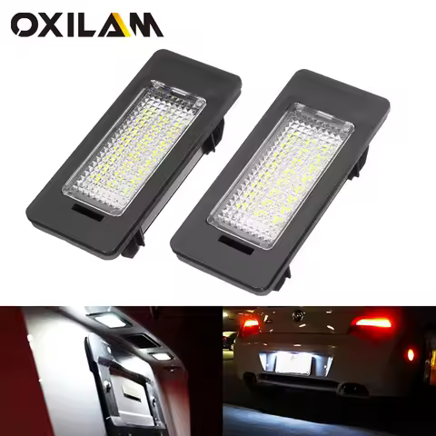 2Pcs No Error LED Rear Number Plate Light For BMW 1 3 5 Series E90 E92 E93 M3 E39 E60 E61 M5 E82 E88