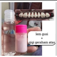 PERMANEN LEM + GIGI PALSU FULL SET #LEM SUPER KUAT