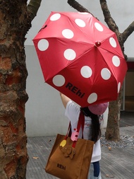 ร่มโพลีเอสเตอร์ REhi ทรงหัวเห็ด ร่มกันแดด กันฝน ป้องกันแสงแดด สีดำ ร่มพกพาสำหรับเดินทาง วัสดุอื่นๆ ไ