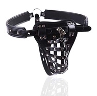 Mens Chastity Belt Cage PU Leather Cuckold Cuck Sissy Sub Gay Man Erotic Bondage Restraints Belt BDS