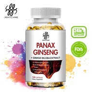 IMATCHME Panax Ginseng Capsules Ginkgo Biloba Ashwagandha Extract Boosts Mood,Energy 120pcs