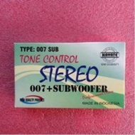 Tone control plus subwoofer stereo