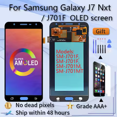 Super AMOLED For Samsung Galaxy J7 NXT J701F J701M LCD Display Screen Touch Digitizer Assembly for J