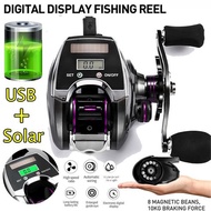 New Max Drag 18KG Electric Depth Counting Fishing Reel Hand Fishing Line Counting Fishing Gear Baitc