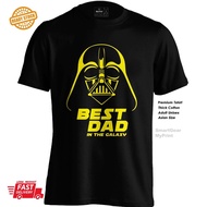 Happy Fathers Day Best Dad in the Galaxy Tshirt Cotton