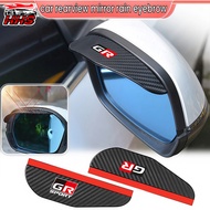 Toyota GR 2Pcs Car Rearview Mirror Rain Eyebrow Visor Carbon Fiber Sun Visor Rain Cover Car Accessor