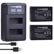2Pcs  LP-E12 LPE12 LP E12 Camera Batteries + LED USB Dual Charger For Canon EOS M100 M 100D Kiss X7