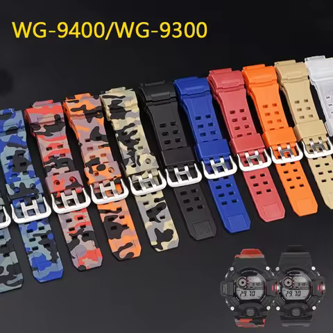 Camouflage Silicone Strap for Casio G-Shock GW-9400 9300 Men Replacement Sport Waterproof Rubber Wat