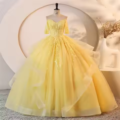 New Elegant Company Annual Concert Solo Performance Dress Female Host Voice Art Exam Evening Dress P