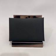 HERMES U刻黑色Calvi 零錢包