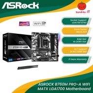 ASROCK B760M PRO-A WIFI LGA1700 Micro-ATX Motherboard