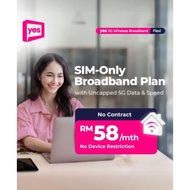 YES SIM CARD BROADBAND FLEXI 58 (NO CONTRACT) unlimited hotspot 5g guna di Modem 5G
