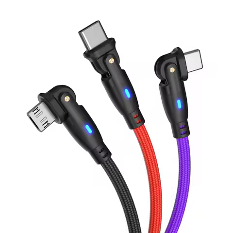 180 ° Rotation USB Type-C Cable for iPhone 14 Pro Max Samsung Galaxy S24 FE Xiaomi 14T Pro Doogee N5