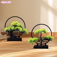 HEALER Artificial Potted Pine Tree, Plant Leaves Plastic Plastic Flowers,  Fake Trees Pine Tree Bran
