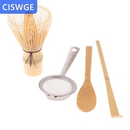 [COD] CISWGE 4pcs Matcha Whisk Set handmade tre Matcha Whisk truyền thống trà Scoop sâu Scoop trà st