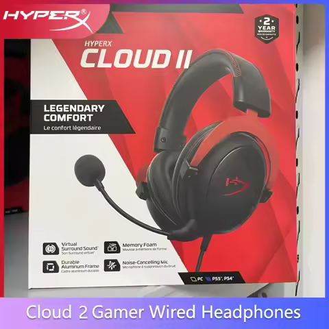 HyperX Cloud II Gaming Headset Hi-Fi 7.1 Surround Sound/Detachable Mic/USB Sound Card For PC PS Clou