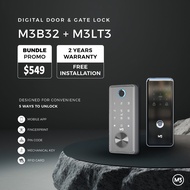 M3B32 + M3LT3 DIGITAL DOOR & GATE LOCK (FREE INSTALLATION)