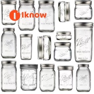 I know Ball Mason Jars with Airtight Lids Wide Mouth & Standard Mouth Glass Container for Canning, P