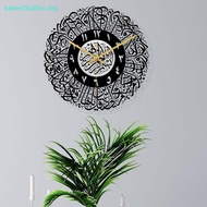 SWEETBABE 2024 New Acrylic Mirror Decorative Clo Islamic Calligraphy Decoration Silent Wall Decor Ho