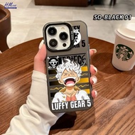 Case IMD Hybrid Plate Hologram The North Face / Softcase One Piece Luffy Gear 5 for Oppo A60 Oppo A7