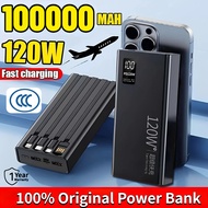 【Ready Stock】CCC 120W Power Bank 100000mAh Full Capacity Super Fast Charge Powerbank Type-C PD Quick