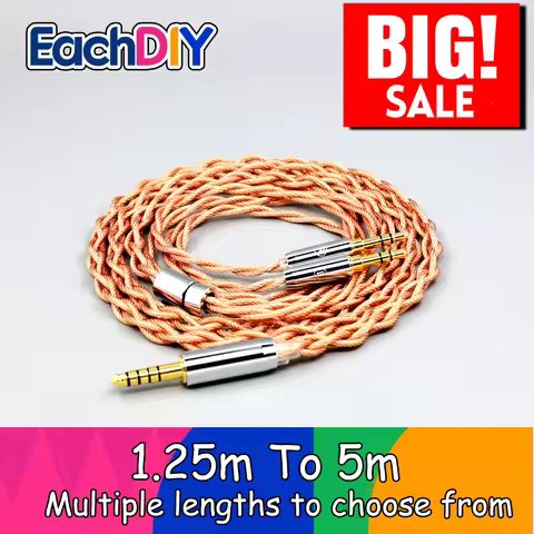 Graphene 7N OCC Shielding Coaxial Mixed Earphone Cable For Hifiman Sundara Ananda HE1000se HE6se DEV