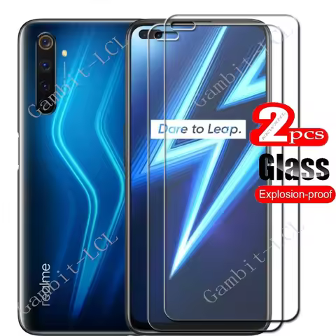 2PCS For Realme 6 Pro 6.6" Tempered Glass Protective Cover ON Realme6Pro 6Pro Realme6 RMX2061, RMX20