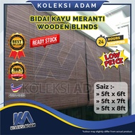 Bidai Kayu Meranti - Wooden Blinds for Outdoor (TAHAN PANAS &amp; HUJAN) (5ft x 6ft, 5ft x 7ft, 5ft x 8ft) *READY STOCK*