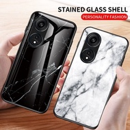 Marble Glass Case Oppo Reno8 T Reno 8T Reno8T 5G Opporeno8T Hardcase