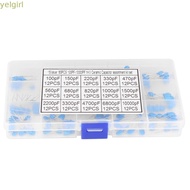 YELGIMY 180PCS High Voltage Capacitors, 100PF-10000PF 15 Value Capacitors Assortment Kit, Blue 1kV D