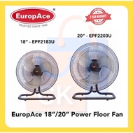 EuropAce 18”/20” Twin Turbo Power Floor Fan EPF2183U | EPF 2183U EPF2203U | EPF 2203U (5 Years Motor Warranty)